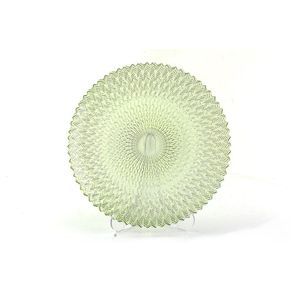 Plato Base de Vidrio Verde Transparente