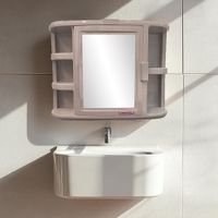 Mueble Plástico para Baño con Espejo Cocoa
