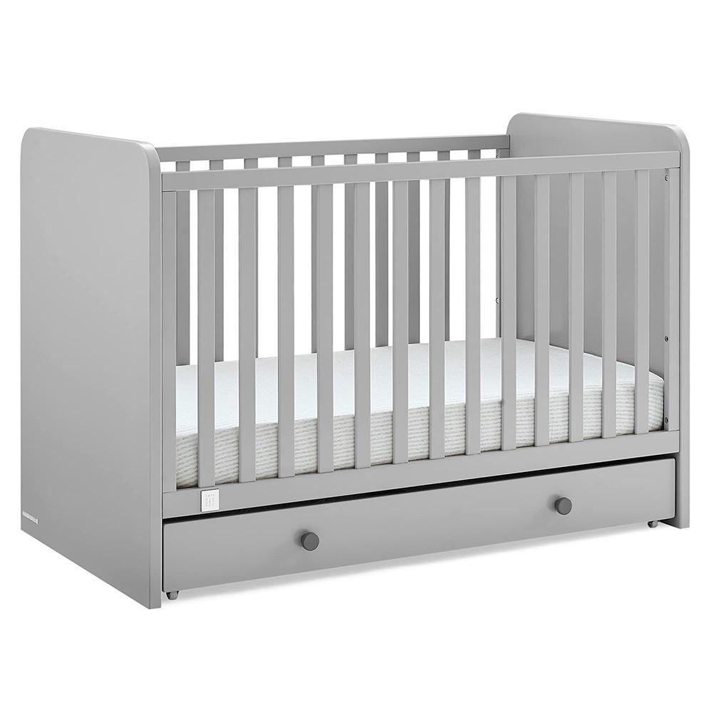 Cuna Convertible Graham 4 en 1 con Gaveta Color Gris Cuna con Gaveta Graham 4 en 1 Gris