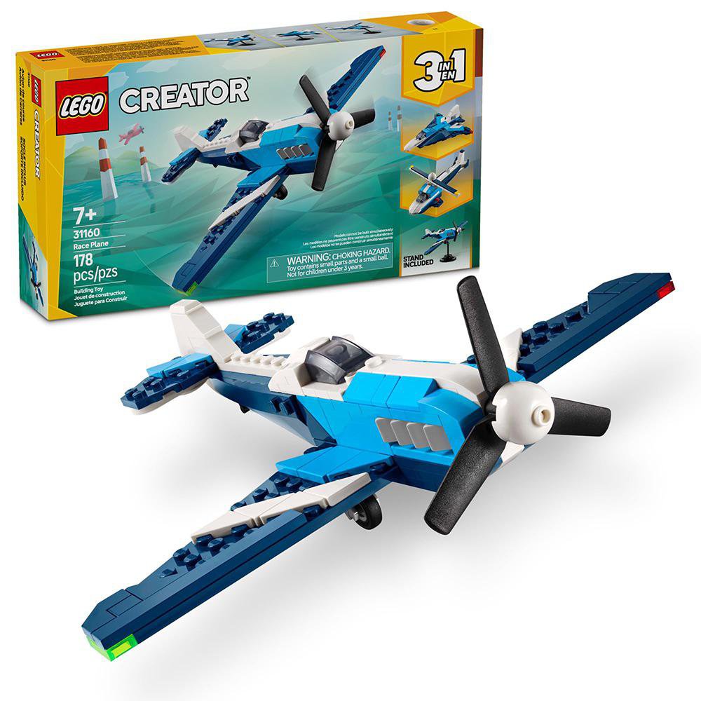 LEGO Creator 3 en 1 Avión de Carreras #31160 de 178 Piezas