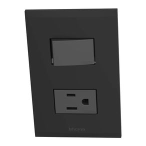 Interruptor + Toma Negro - Bticino