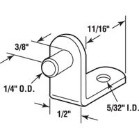 Soporte Acero De 1/4 Plg 20 Lbs Plateado 8 pzas - Prime Line