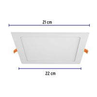 Lámpara LED Cuadrada Luz Cálida 18 W - Volteck