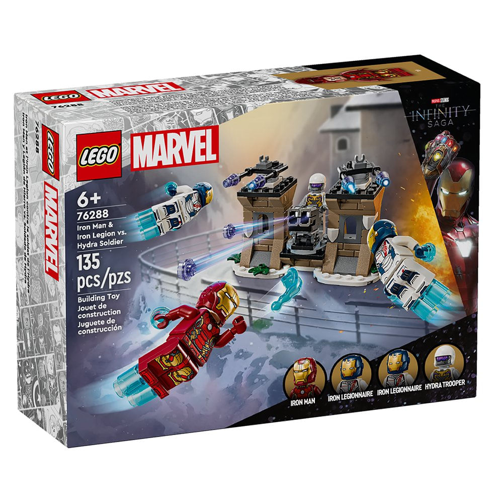 LEGO Marvel Infinity Saga Iron Man y Legión de Hierro vs. Soldado de Hydra #76288 de 135 P…