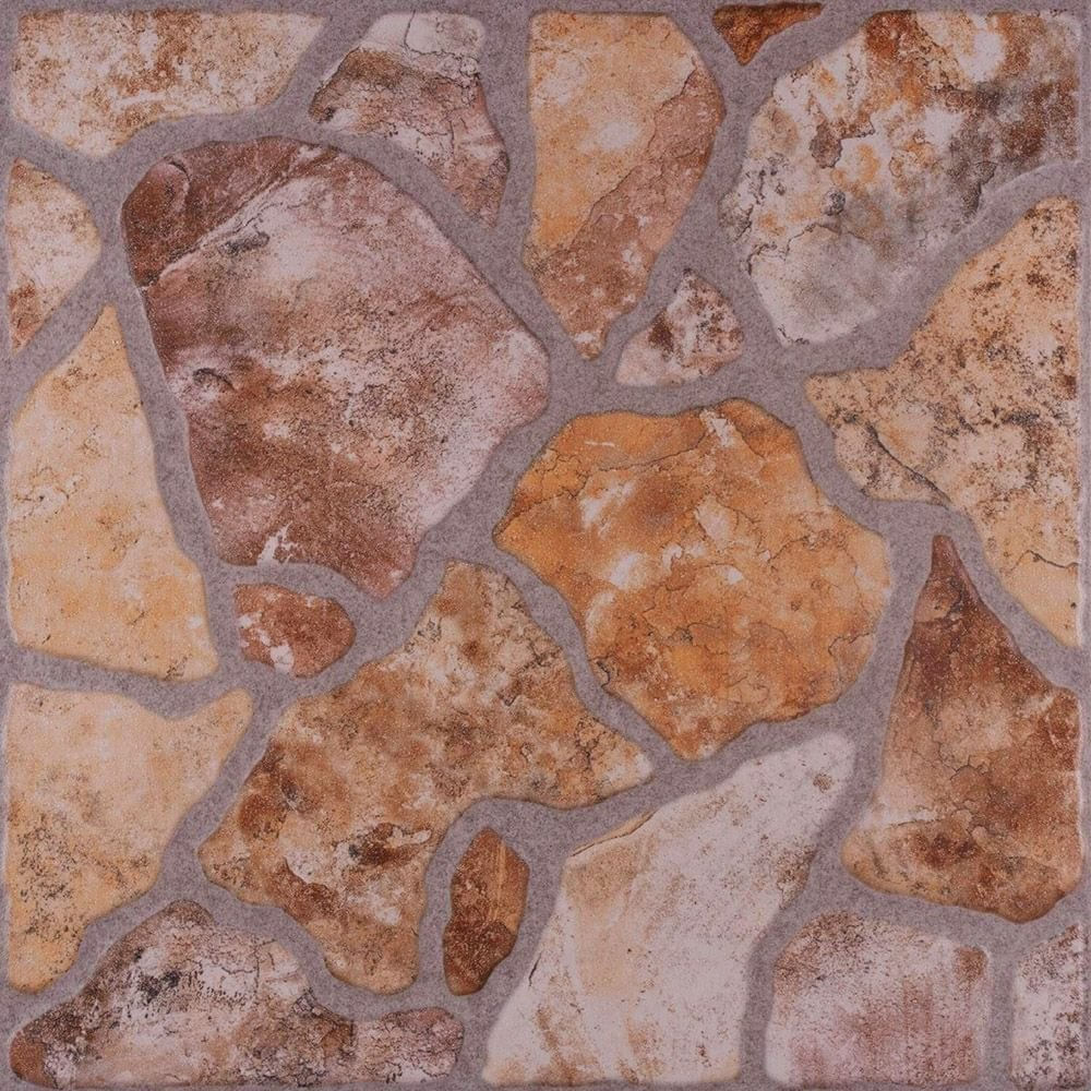 Piso Cerámico Cantera Color Beige Rústico Mate No Rectificado de 43x43 cm en Caja de 1.5 m…