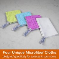 Set de 4 Limpiadores de Microfibra Multisuperficies