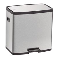 Basurero de Acero Inoxidable con Doble Compartimento y Pedal