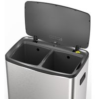 Basurero de Acero Inoxidable con Doble Compartimento y Pedal
