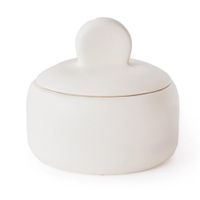 Azucarera de Cerámica Blanca con Tapa