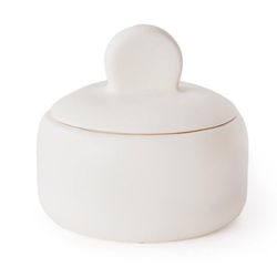 Azucarera de Cerámica Blanca con Tapa