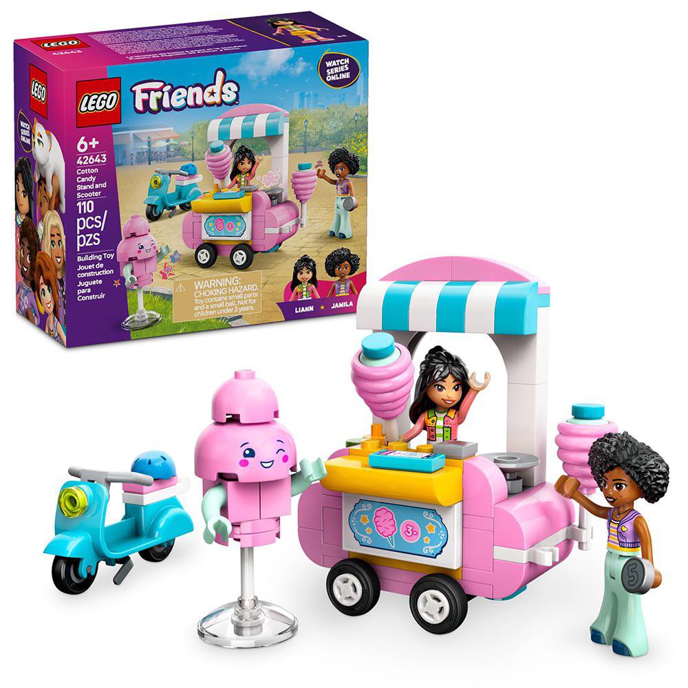 LEGO Friends Puesto de Algodón de Azúcar y Moto #42643 de 110 Piezas