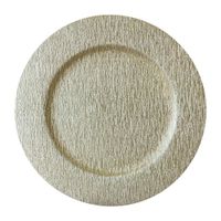 Plato Redondo Base Decorativo Plateado