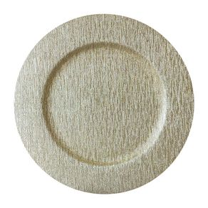 Plato Redondo Base Decorativo Plateado