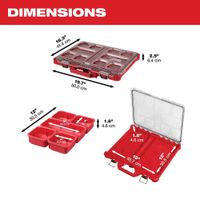 Caja Organizadora Packout de 6 Divisiones Removibles 19.7 Plg