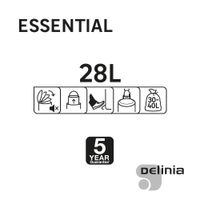 Basurero Soft Closing de Acero Inoxidable con Pedal 28 L