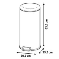 Basurero Soft Closing Gris Mate 28 L