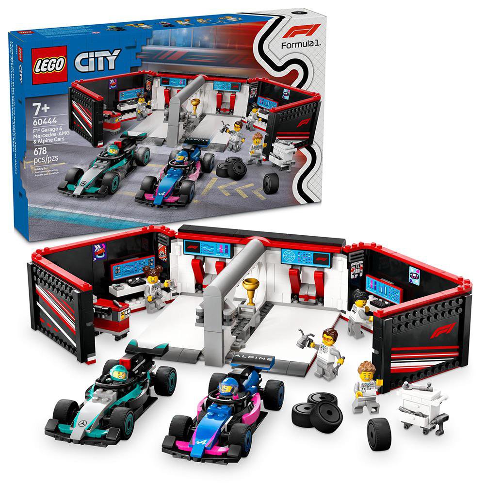 LEGO City Garaje de F1 con Autos Mercedes-AMG y Alpine #60444 de 678 Piezas