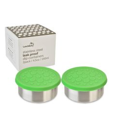 Set de 2 Recipientes para Aderezos Verde 4.5 Oz