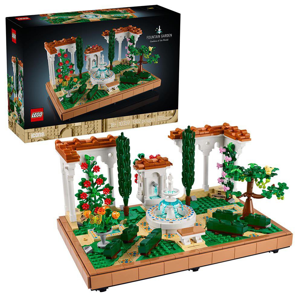 LEGO Icons Jardín con Fuente #10359 de 1302 Piezas