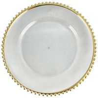 Plato Base Decorativo Orilla Dorada