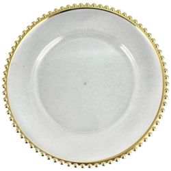 Plato Base Decorativo Orilla Dorada