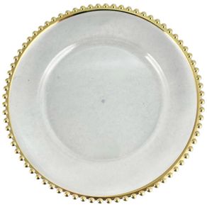 Plato Base Decorativo Orilla Dorada