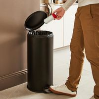Basurero Soft Closing Delina Negro Mate 28 L