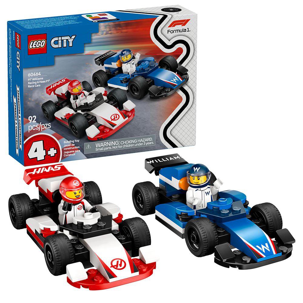 LEGO City Autos de Carrera F1 Williams Racing y Haas F1 #60464 de 92 Piezas