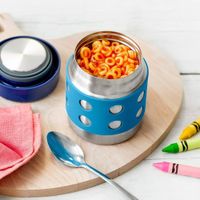 Recipiente Térmico Dots Celeste 8 Oz
