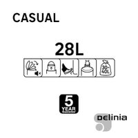 Basurero Soft Closing Delina Verde Grisáceo 28 L