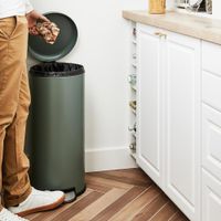 Basurero Soft Closing Delina Verde Grisáceo 28 L