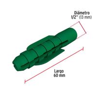 Bolsa de 50 Tarugos Plásticos de 1/2 Plg - Fiero
