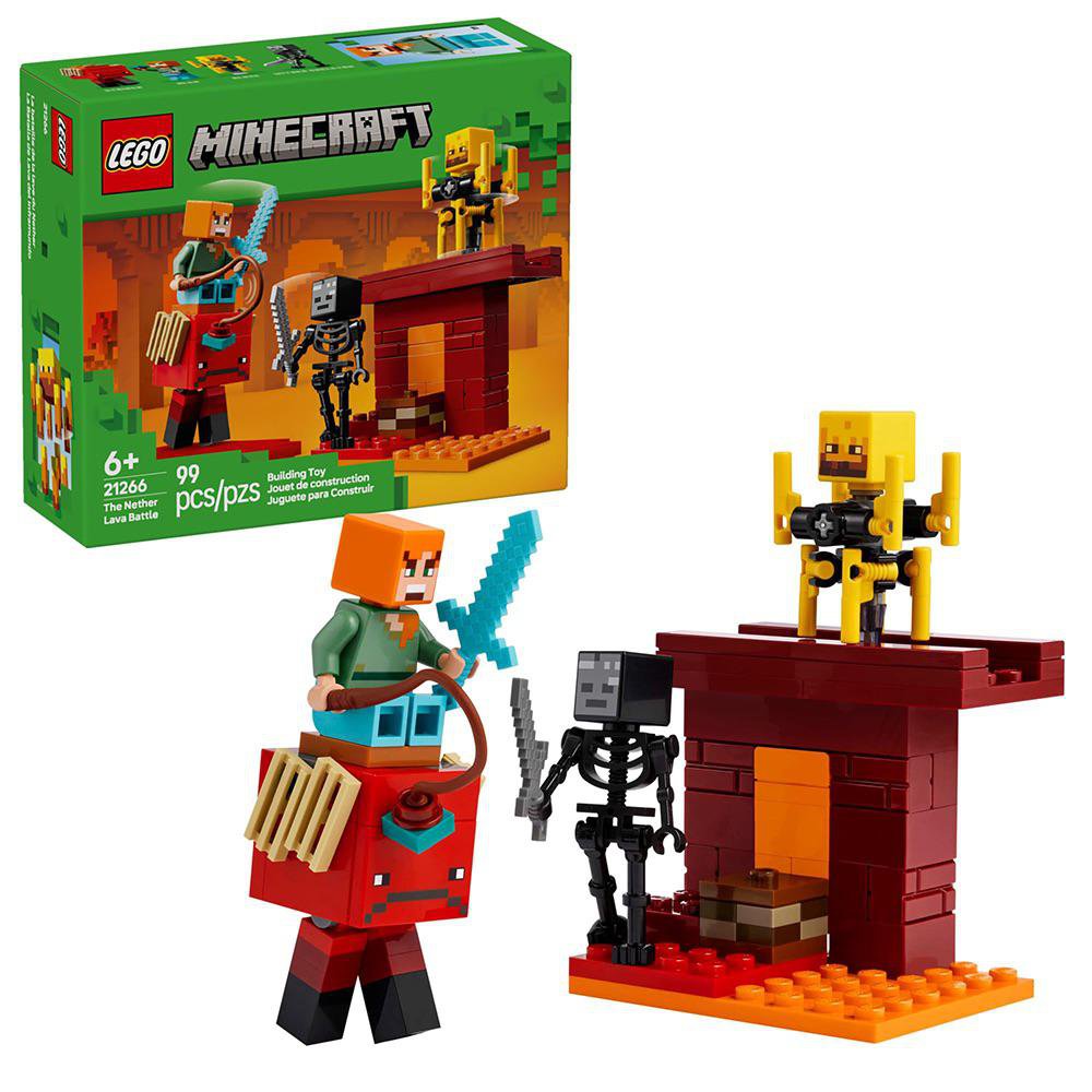 LEGO Minecraft La Batalla de Lava del Nether #21266 de 99 Piezas LEGO Minecraft La Batalla…