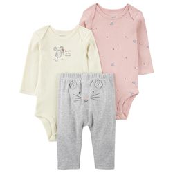 Bodies y Pantalón para Niña 3 Pzas - Varias Tallas