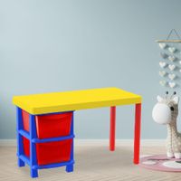 Escritorio-Infantil-Amarillo-de-2-Gavetas