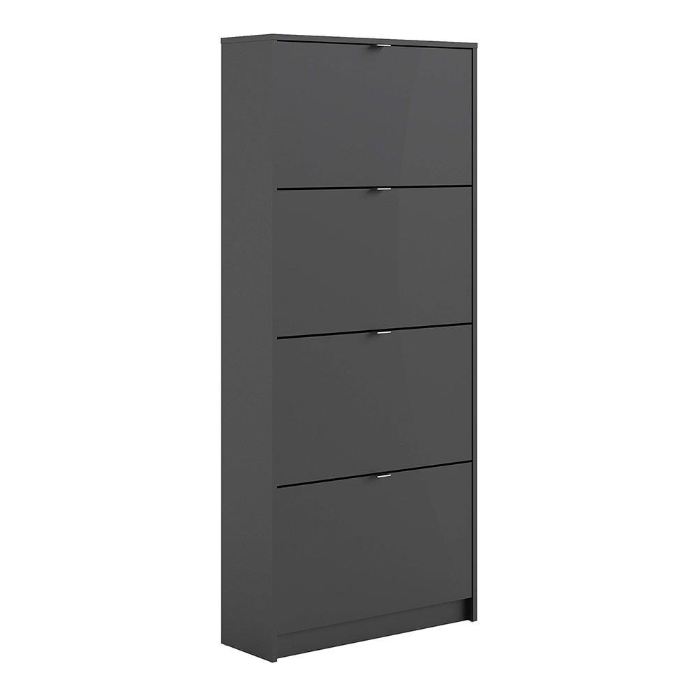 Zapatera 4 Puertas 70 x 24 x 162 cm Color Gris