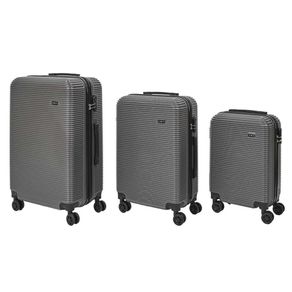 Set de 3 Maletas de Plástico Negro