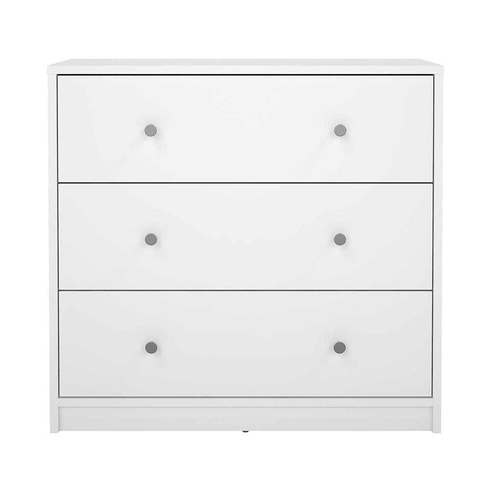 Gavetero May con 3 Gavetas 72.4 x 30.1 x 68.3 cm Color Blanco Gavetero May de 3 Gavetas de…