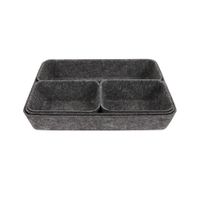 Set 5 Cajas Organizadoras de Fieltro Gris