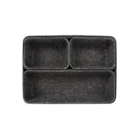 Set 5 Cajas Organizadoras de Fieltro Gris
