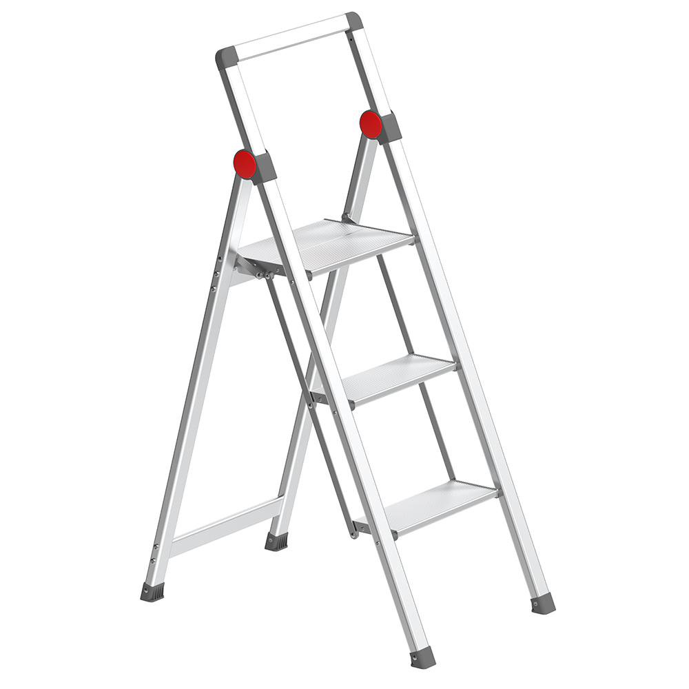 Escalera Delgada con 3 Gradas de Aluminio Color Surtido
