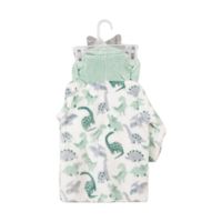 Bata de Franela Dino Verde y Peluche