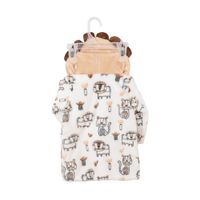 Bata de Franela León Café y Peluche