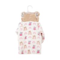 Bata de Franela Oso Rosa y Peluche