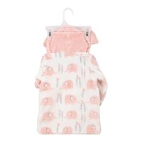 Bata de Franela con Elefante Rosa