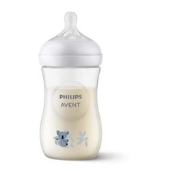 Biberón Philips Avent Natural con Tetina de Flujo Medio Diseño Koala 260 Ml