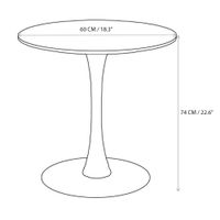 Mesa Redonda Blanca 60 Cm