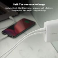 Cargador de Pared Gan con 2 Puertos USB-C Blanco 68W