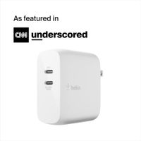 Cargador de Pared Gan con 2 Puertos USB-C Blanco 68W