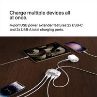 Extensor de Alimentación USB de 4 Puertos BoostCharge